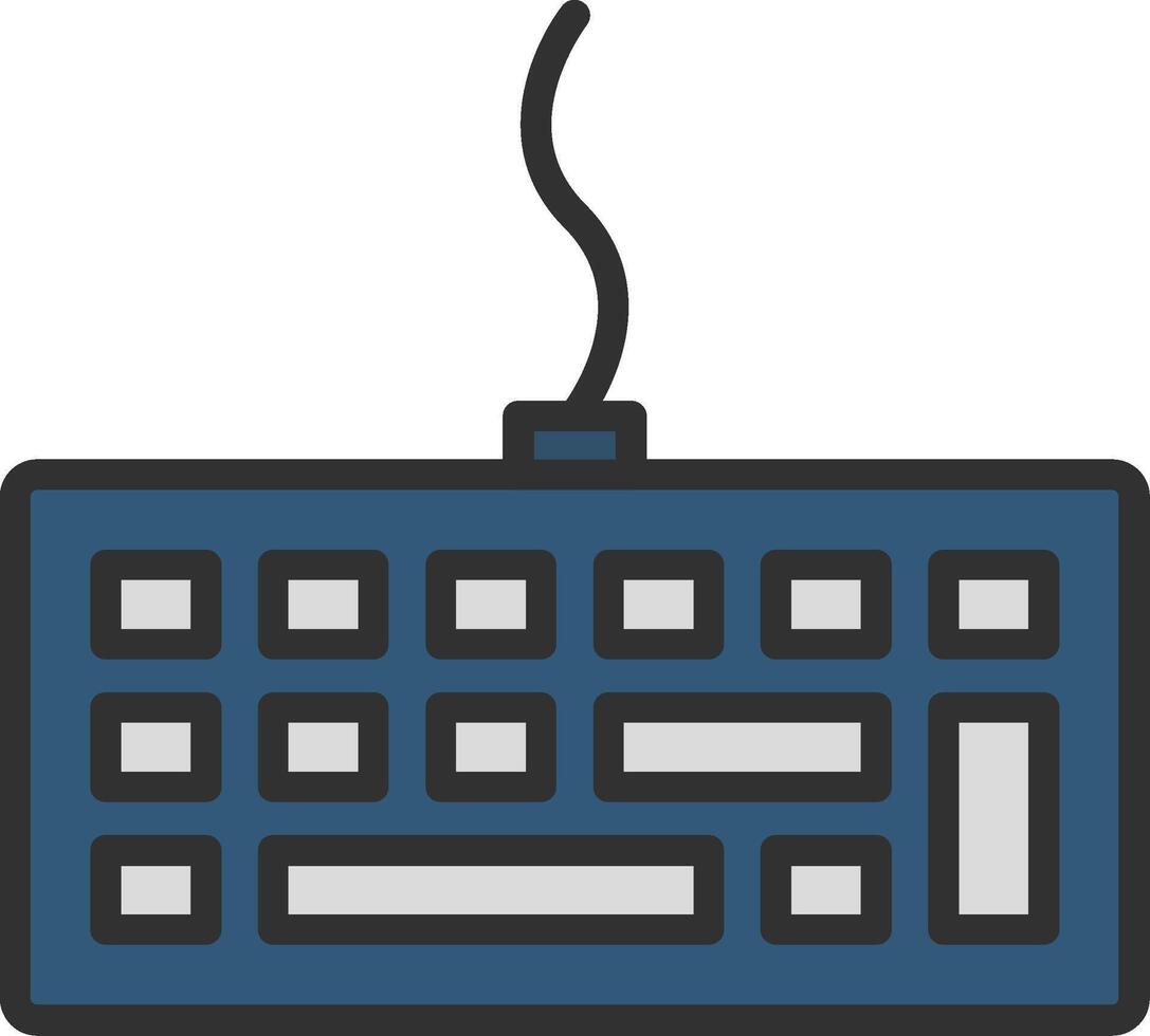 A computer keyboard with a mouse on top vector