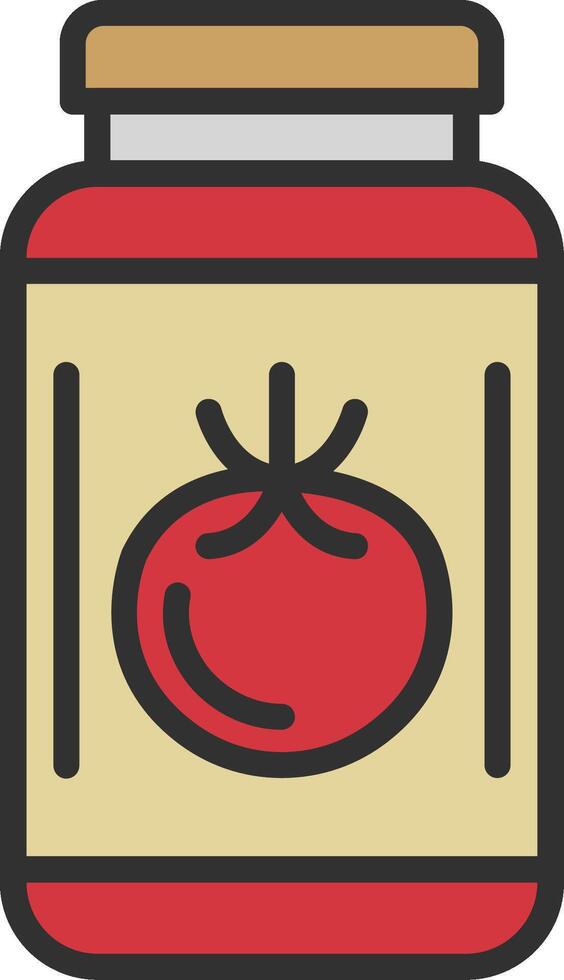 Tomato paste icon illustration design vector