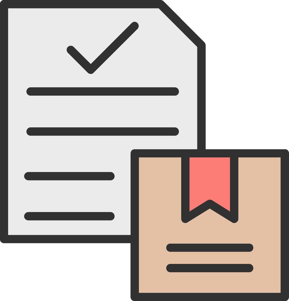 A package with a red ribbon and a document vector