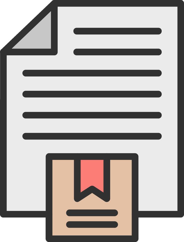 A document with a red ribbon on it vector