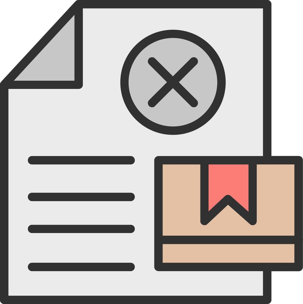 A document with a red cross on it and a box vector