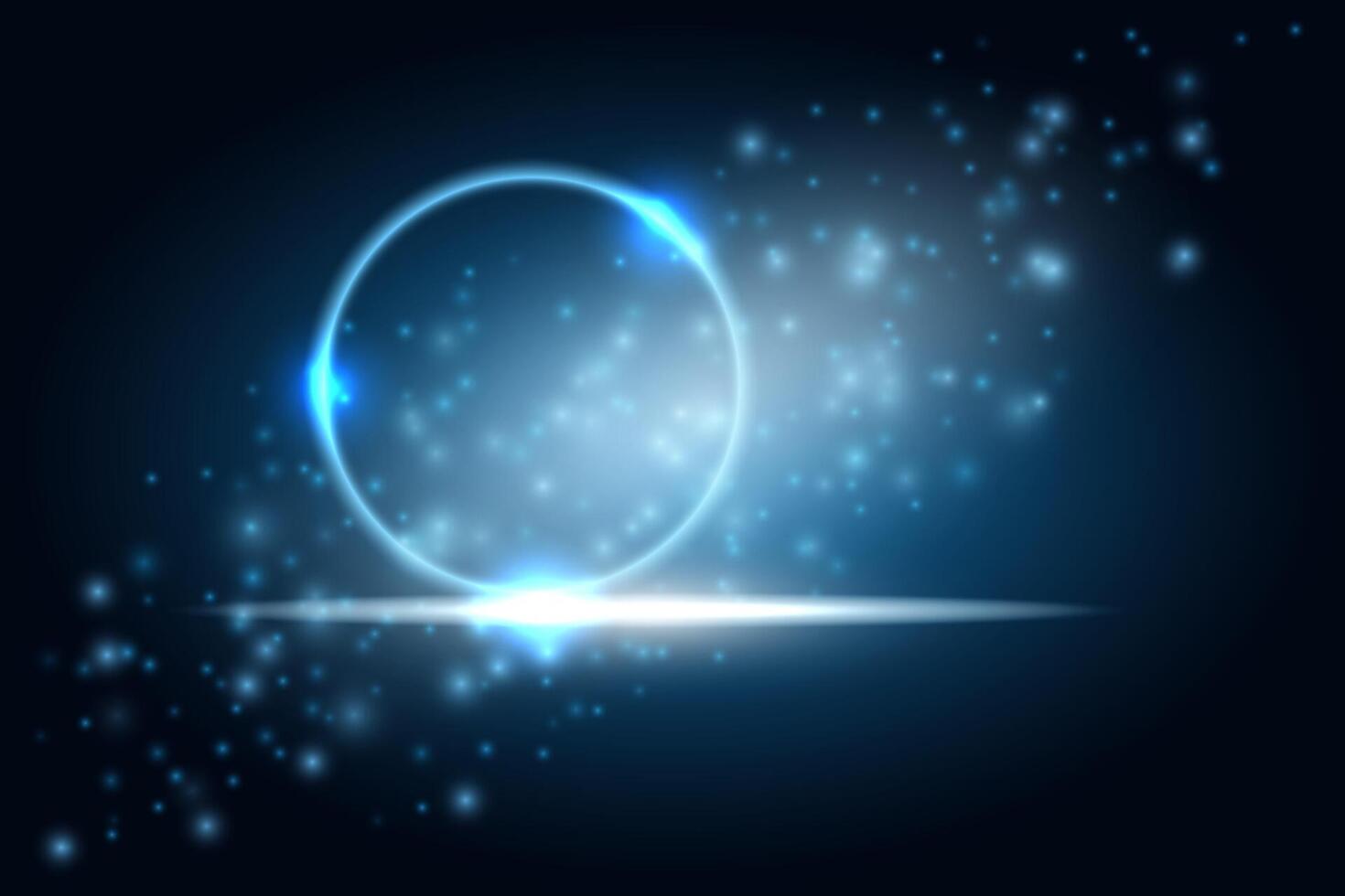 Blue glowing light effect vector