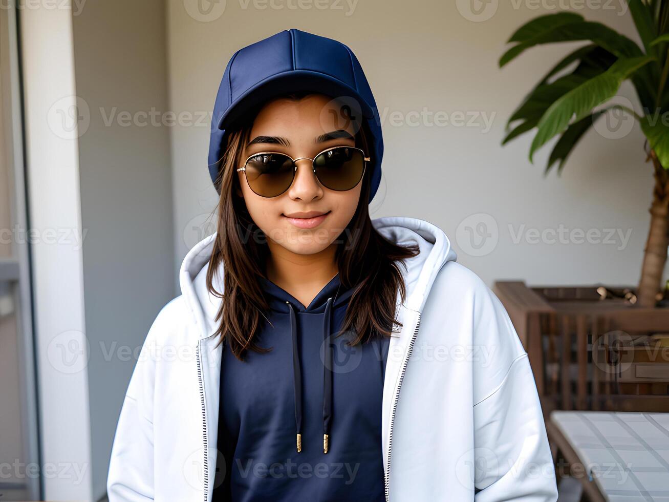 Stylish Young Woman in Sunglasses. photo