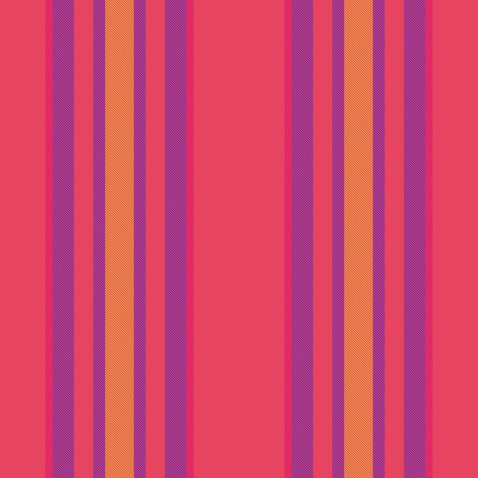 Eagged seamless vertical fabric, quiet texture textile pattern. Seco lines stripe background in red and indigo colors. vector