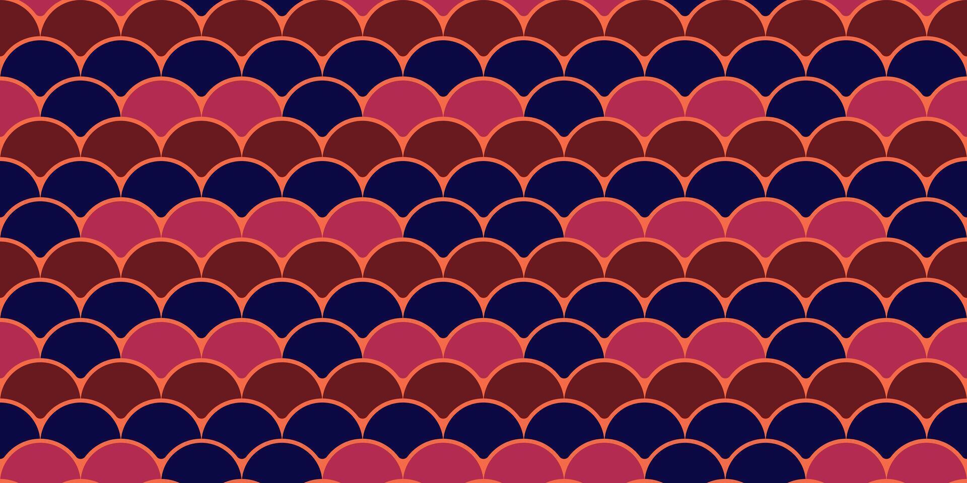 Paint ocean japanese chinese. Doodle drawn in motif asian. Fill symmetric a modern seamless pattern. vector