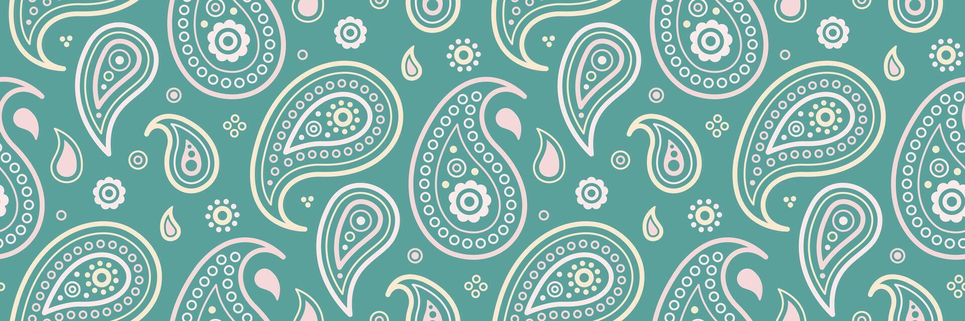 Victorian curly to flowing tranquility. Seamless pattern dot and indian intricate. Cool old in floral botany. vector
