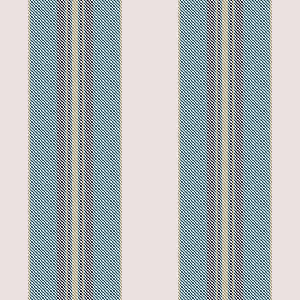 Tront lines seamless texture, italian vertical stripe fabric. Soat background textile pattern in white and cyan colors. vector