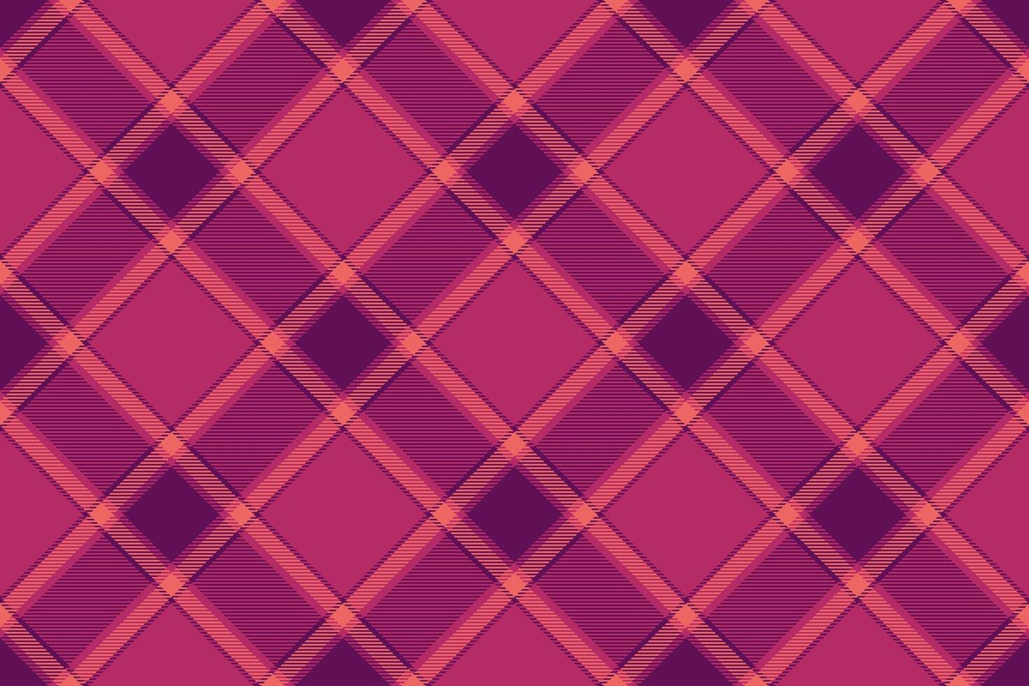 Vibrant pink and purple diagonal plaid pattern. Perfect for textile design, fashion, website backgrounds, or any project needing a stylish and modern geometric texture. vector