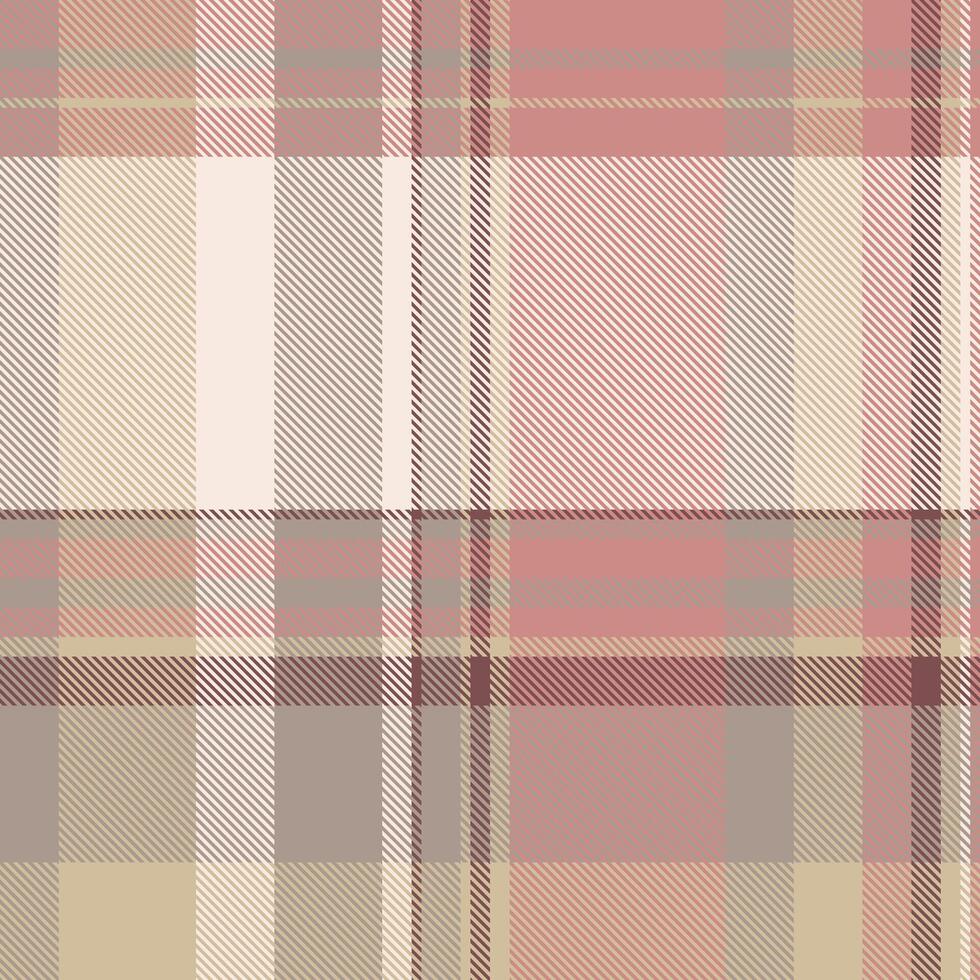 Subtle blush pink and beige plaid pattern. Elegant and versatile, ideal for fashion, home decor, or website backgrounds. Soft, muted tones create a calming, sophisticated aesthetic. vector