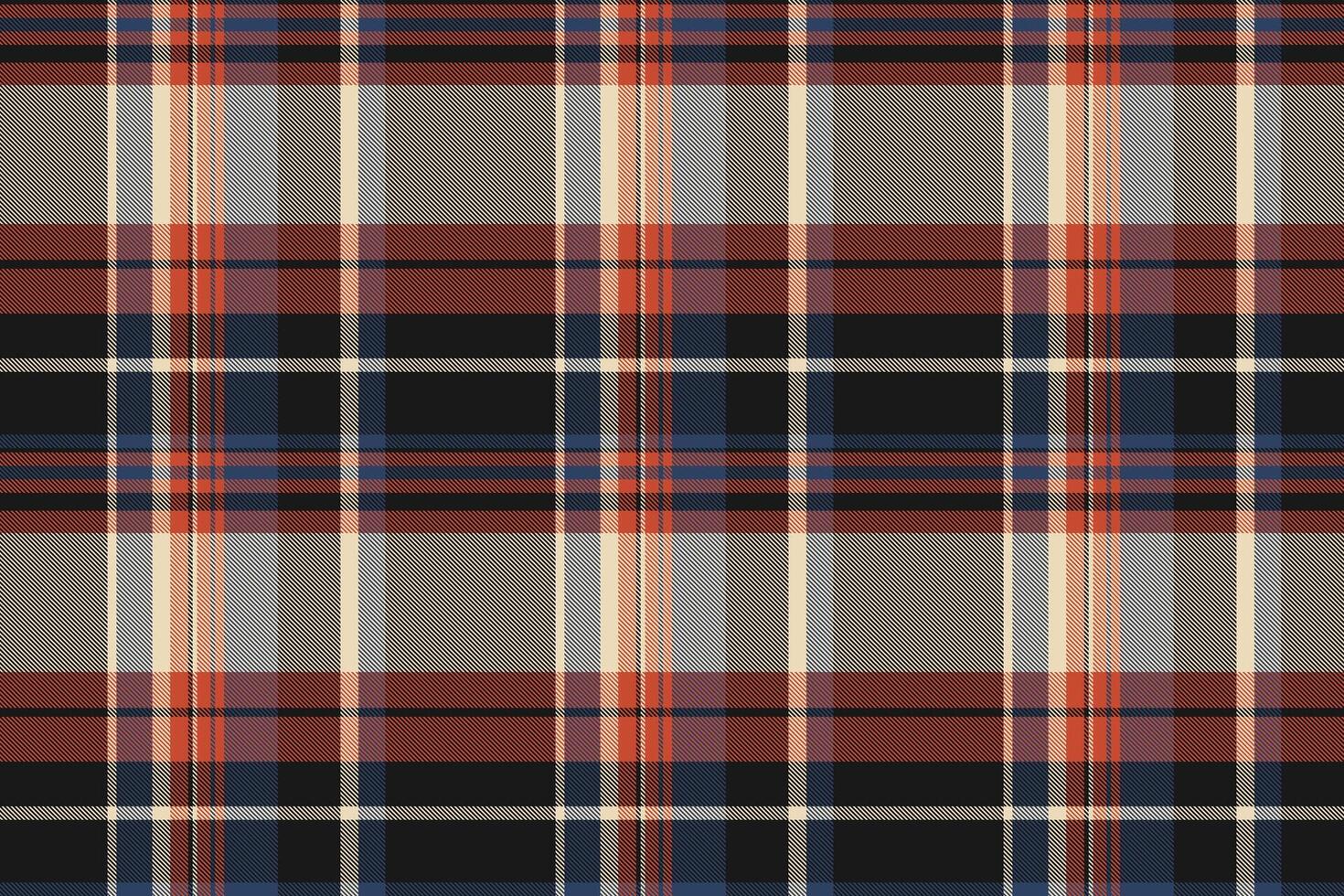 Stripped tartan textile, equal check seamless plaid. Continuity fabric pattern background texture in black and light colors. vector