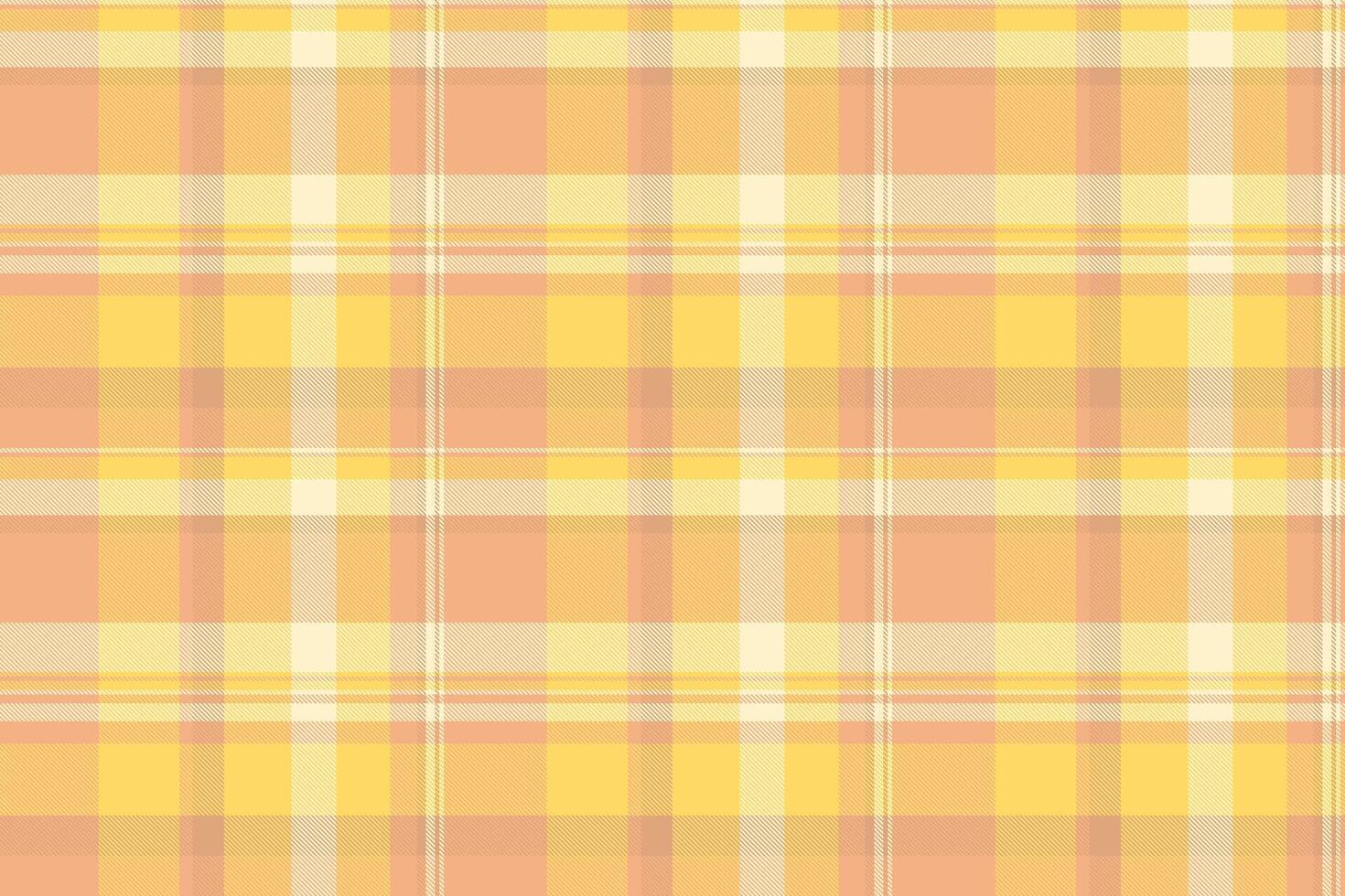 Model check texture tartan, collection fabric pattern. Illustration plaid textile background seamless in orange and yellow colors. vector
