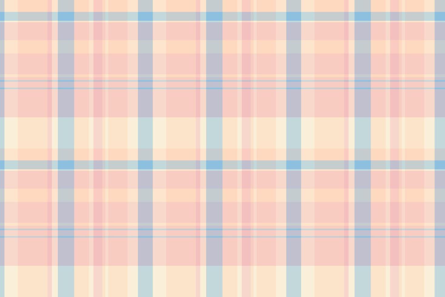 Flow texture check textile, aesthetic fabric background seamless. France plaid pattern tartan in light and white colors. vector