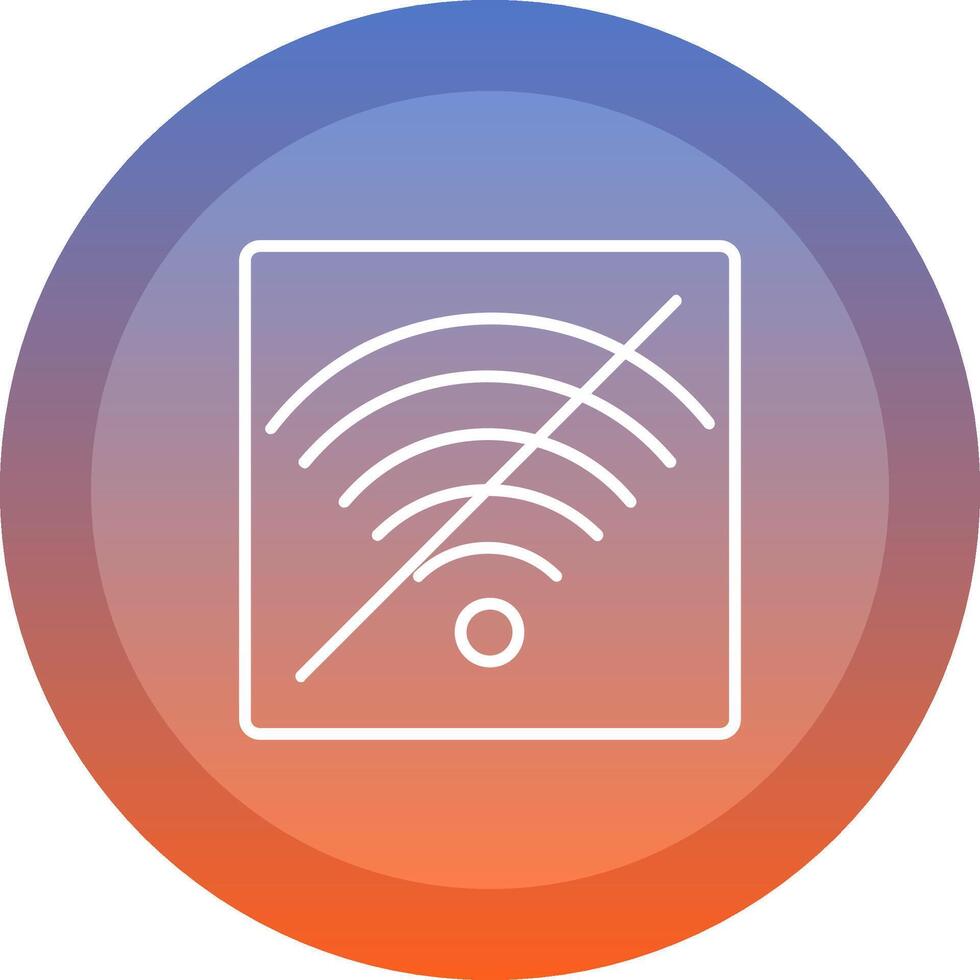 No Wifi Icon Symbol Art vector