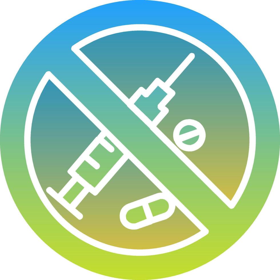 No Drugs Icon Symbol Art vector