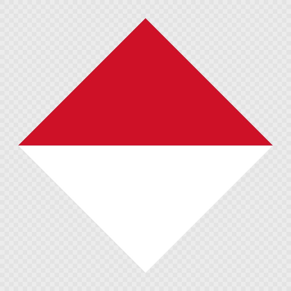 Monaco rhombus flag. illustration. vector
