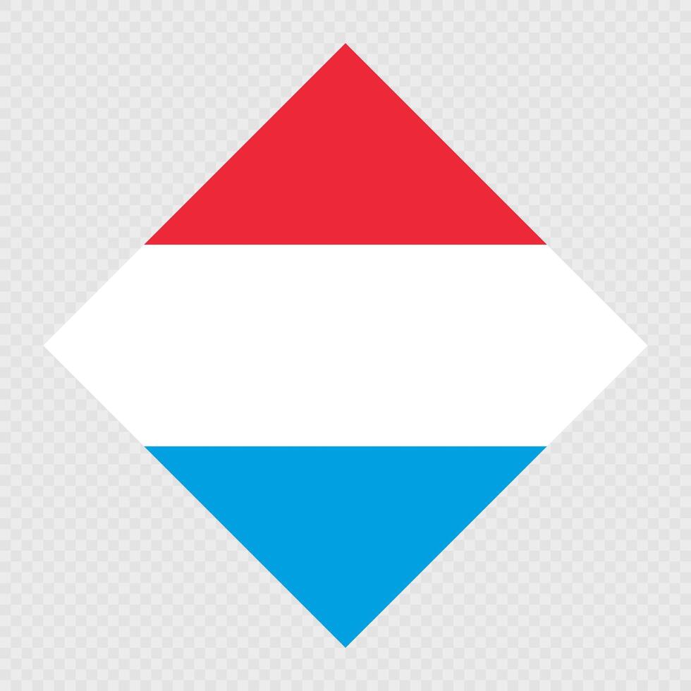 Luxembourg rhombus flag. illustration. vector