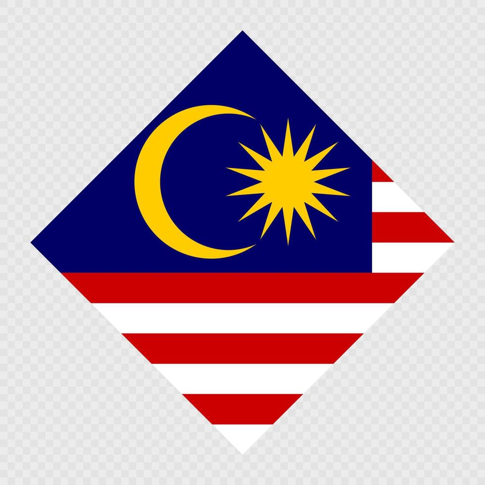 Malaysia rhombus flag. illustration. vector