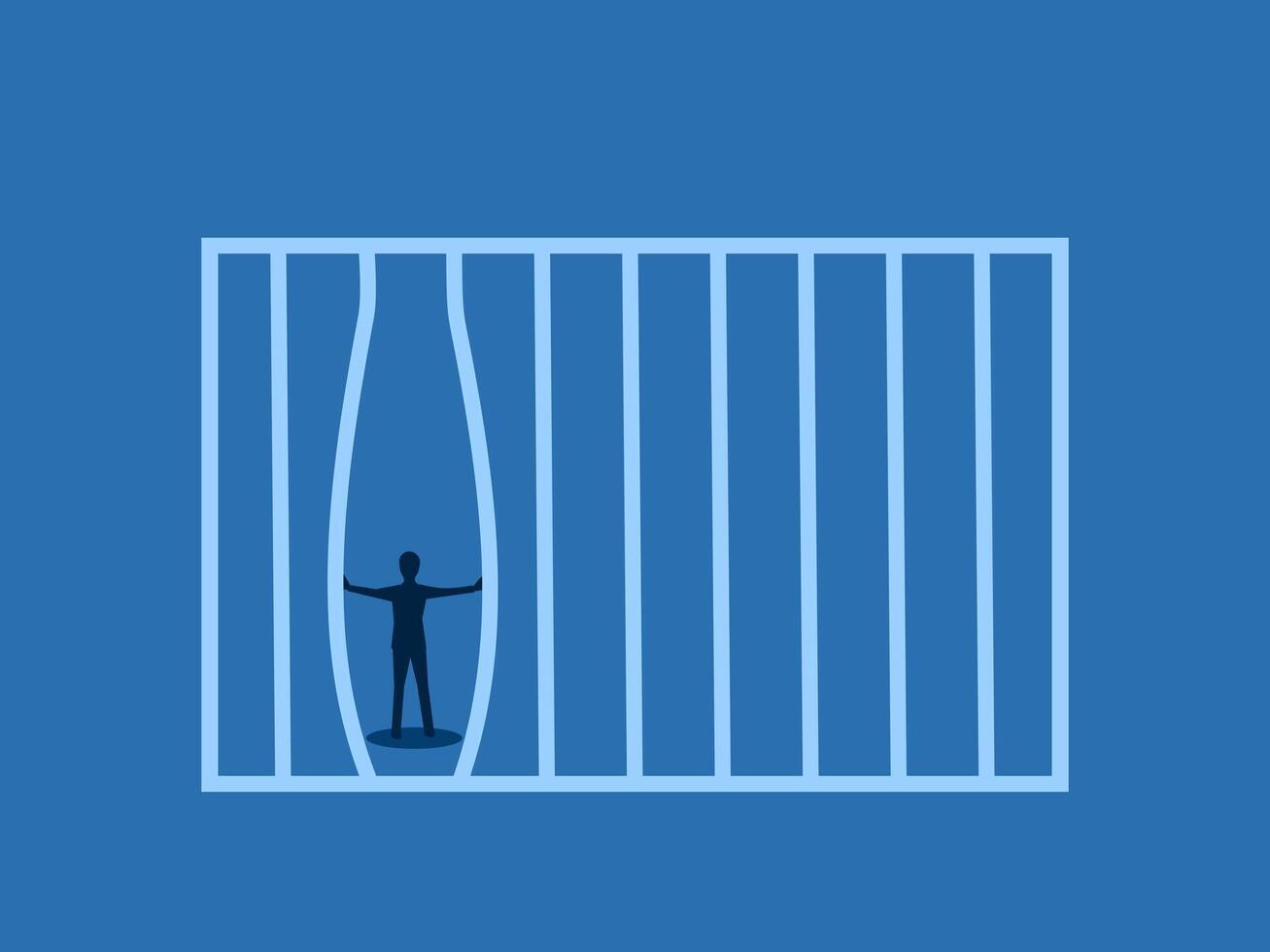 Freedom, Businessman escaping prison vector