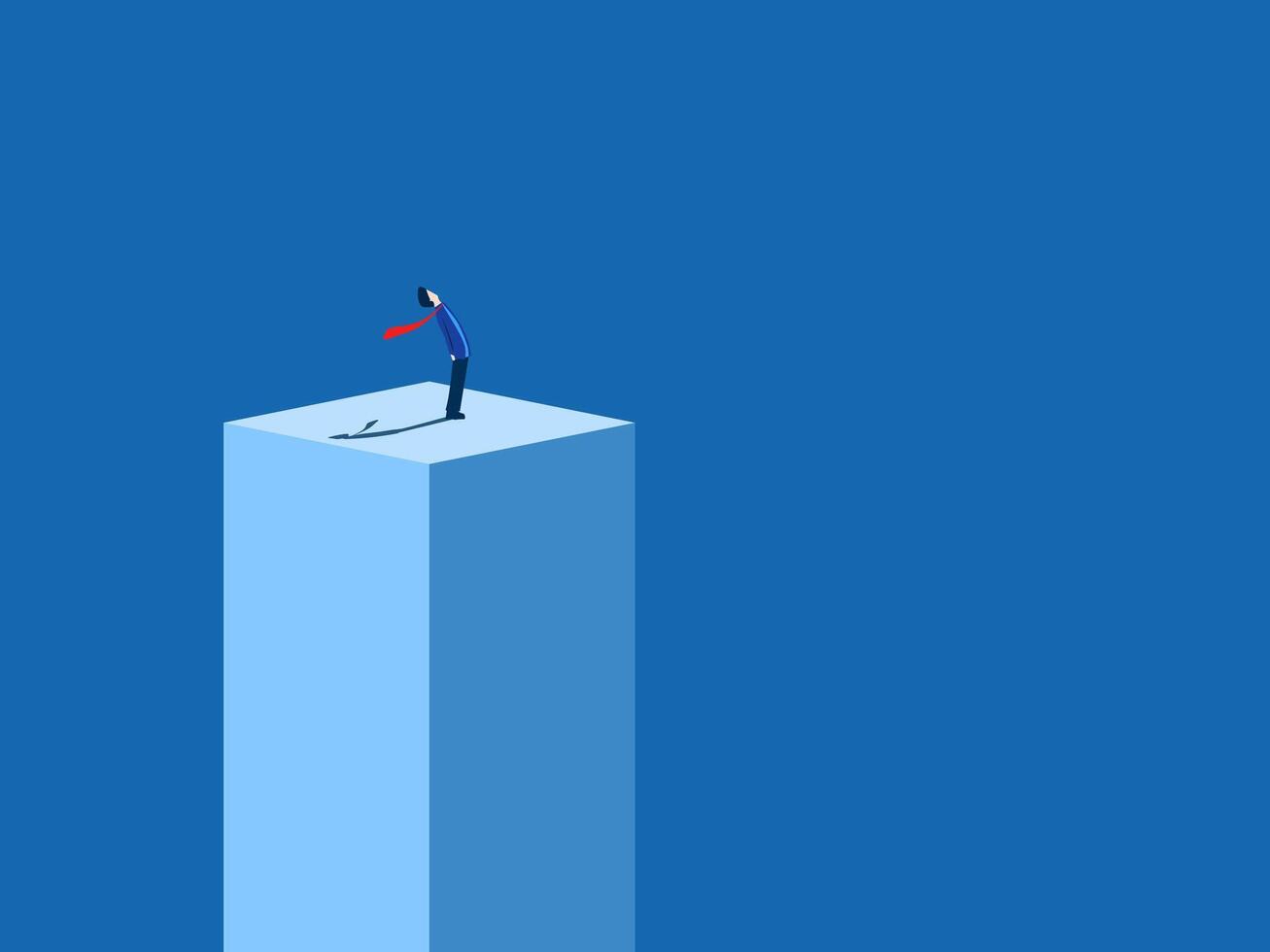 Find new opportunity of success, Businessman standing looking at the top of tall building vector