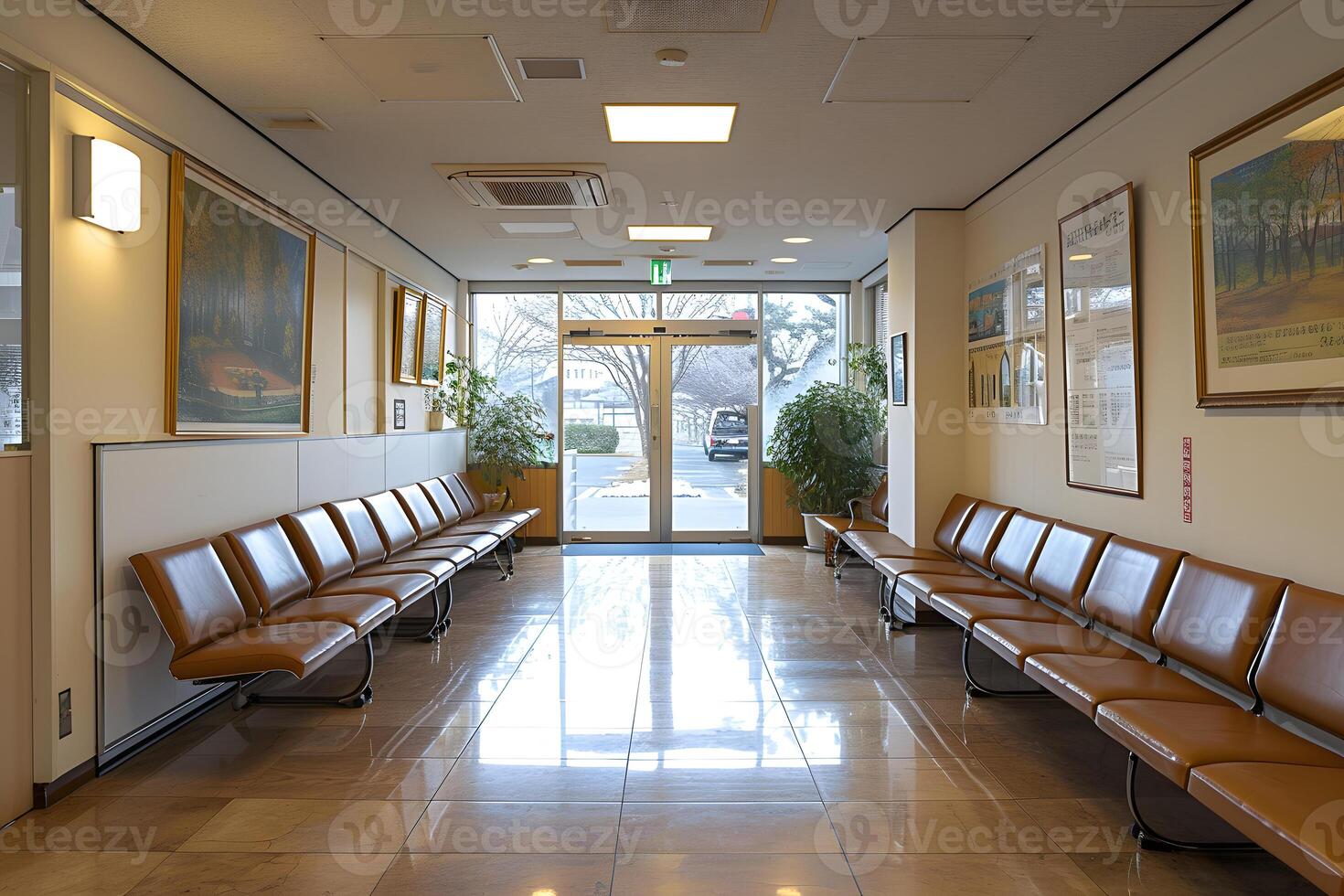 Waiting Area in a Modern Building During Daylight Hours photo