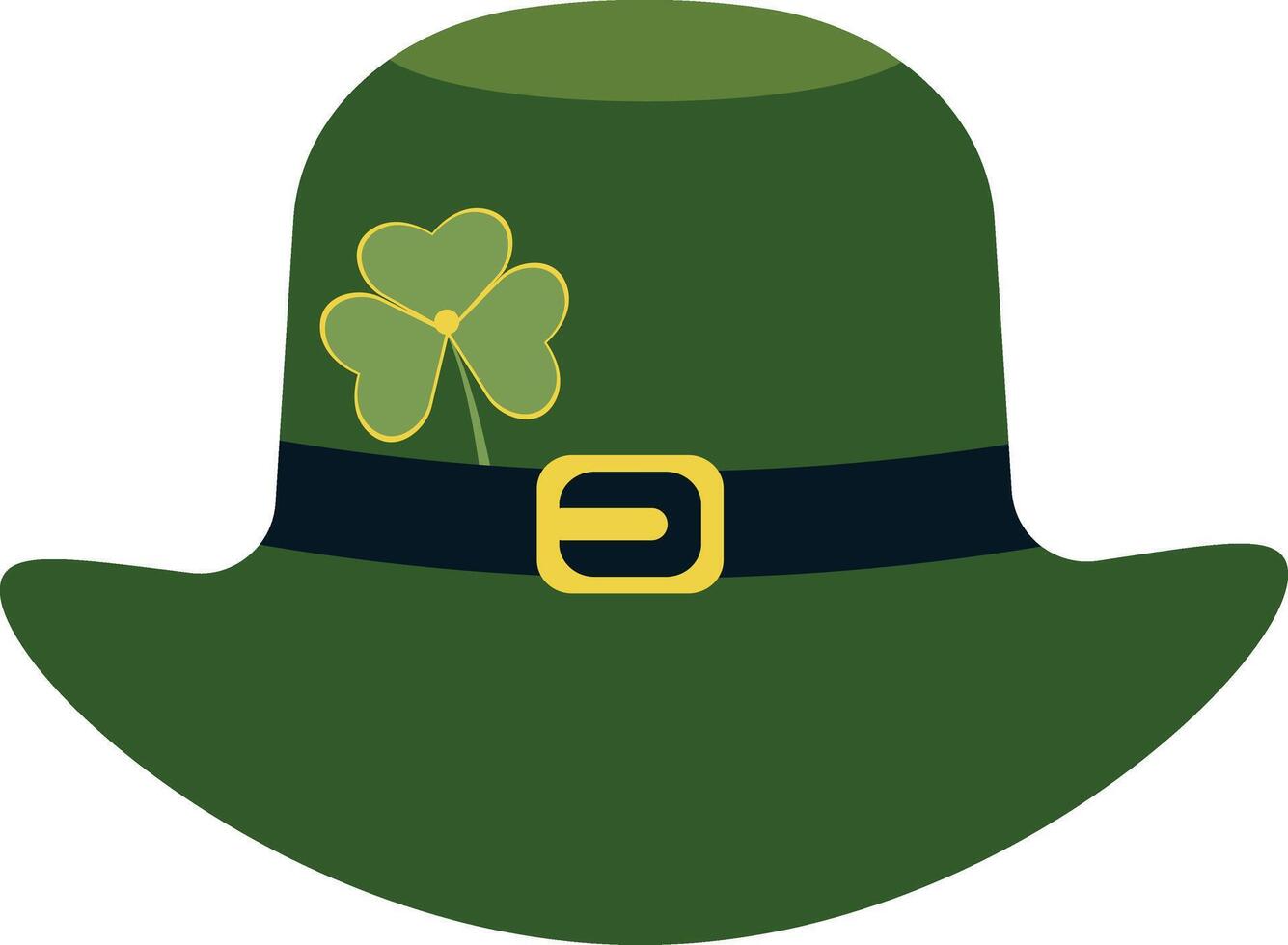 St Patricks Day Hat on White Background. vector