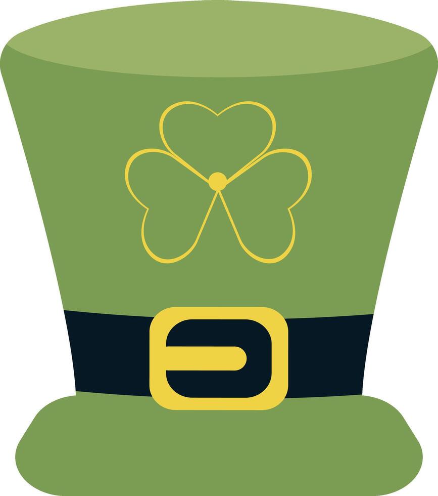 St Patricks Day Hat Isolated on White Background. vector