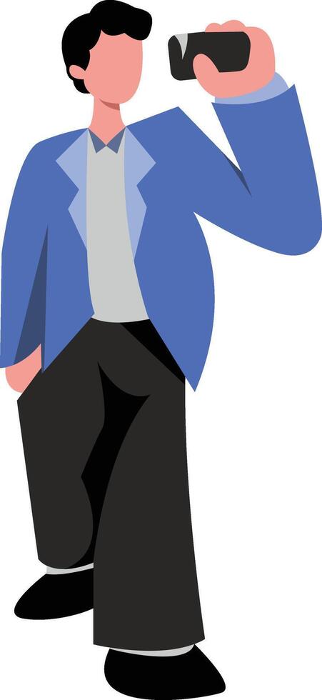 Business Office Character in Flat Design and Shape vector