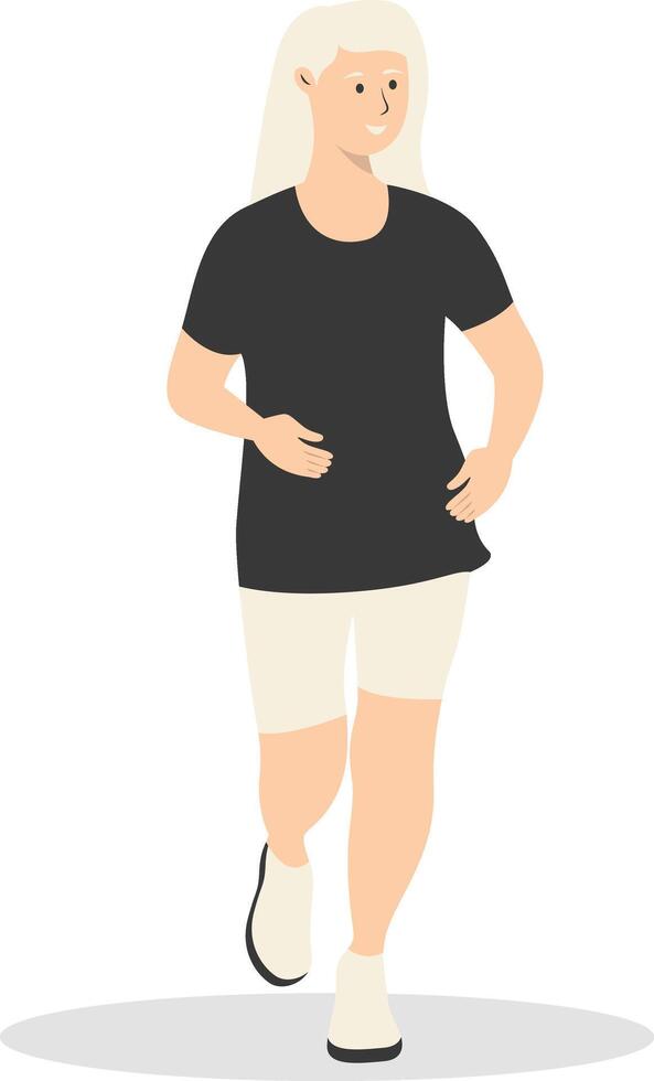 Illustration of Active Elderly Person with Cartoon Design vector