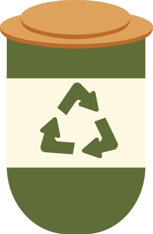 Zero Waste Element with Cartoon Concept. vector
