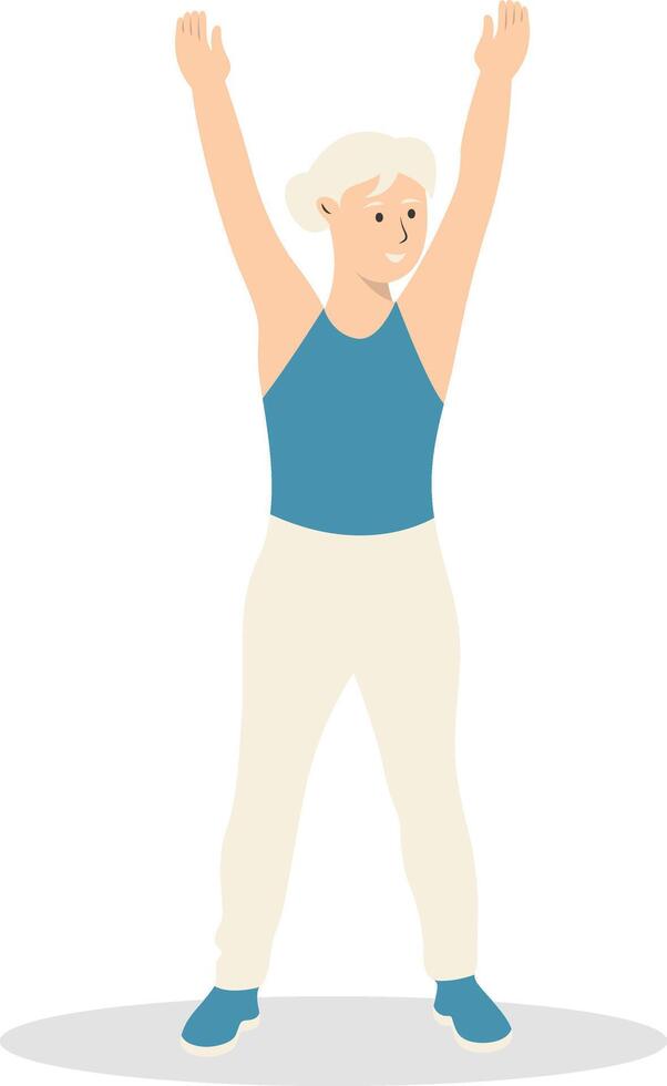 Illustration of Active Elderly Person vector