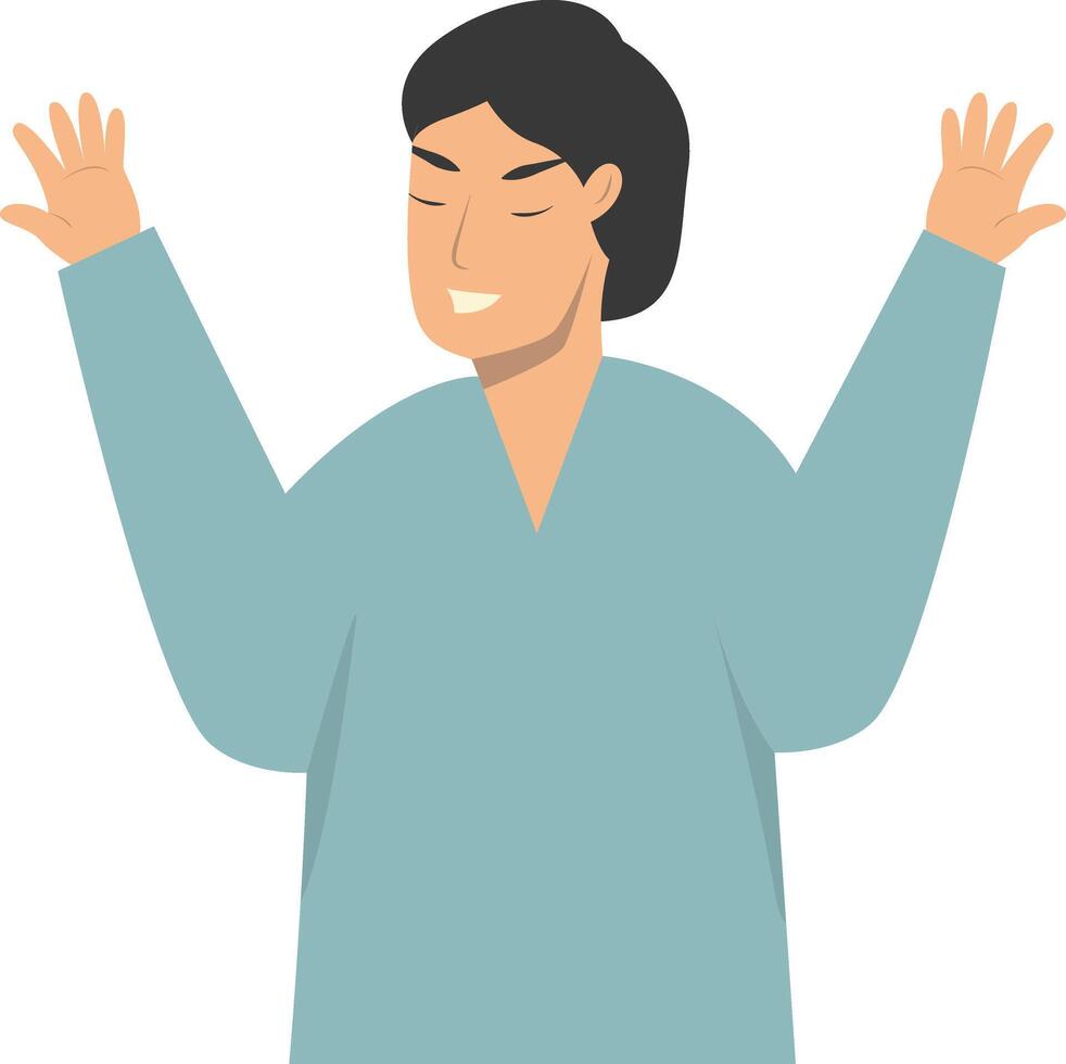 Illustration of Woman Confused and Thinking vector