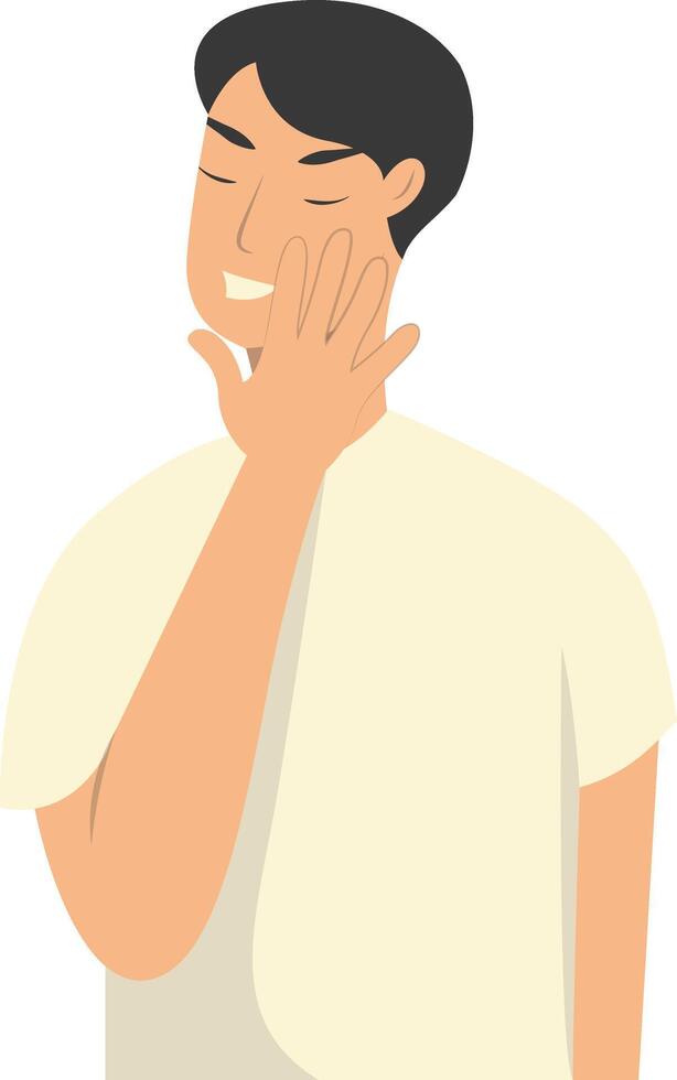 Illustration of People Confused and Thinking on White Background. vector