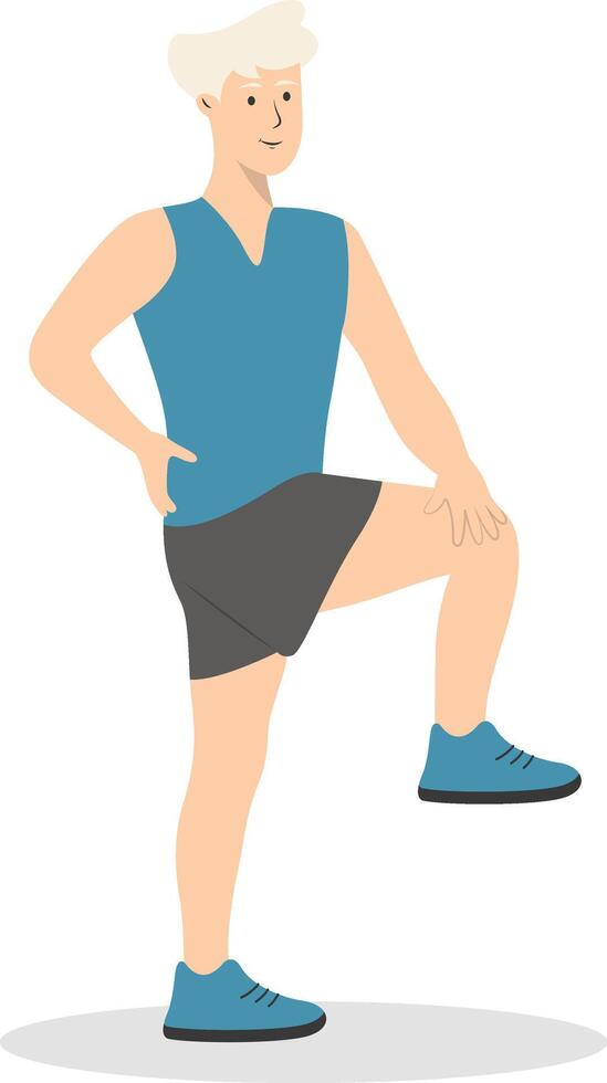 Illustration of Active Elderly Person with Cartoon Design Concept vector