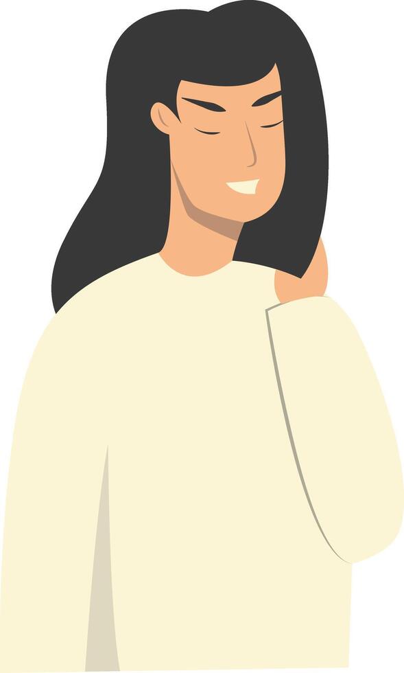 Illustration of Woman Confused and Thinking Isolated on White Background vector