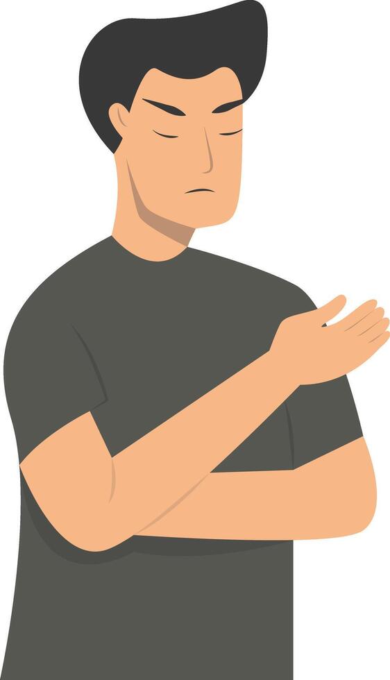 Illustration of People Confused and Thinking in Flat Design. vector