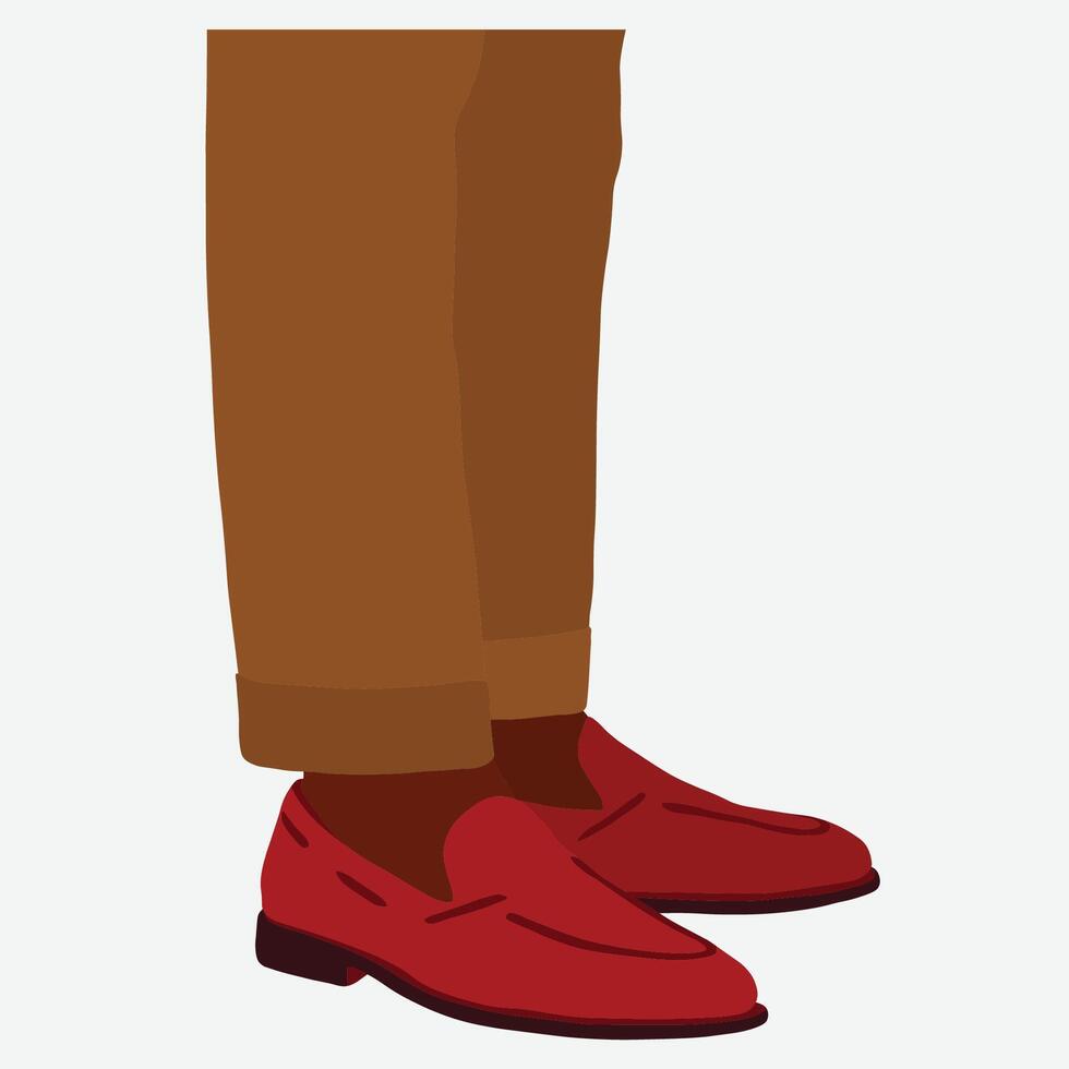 Black man wearing red shoes vector