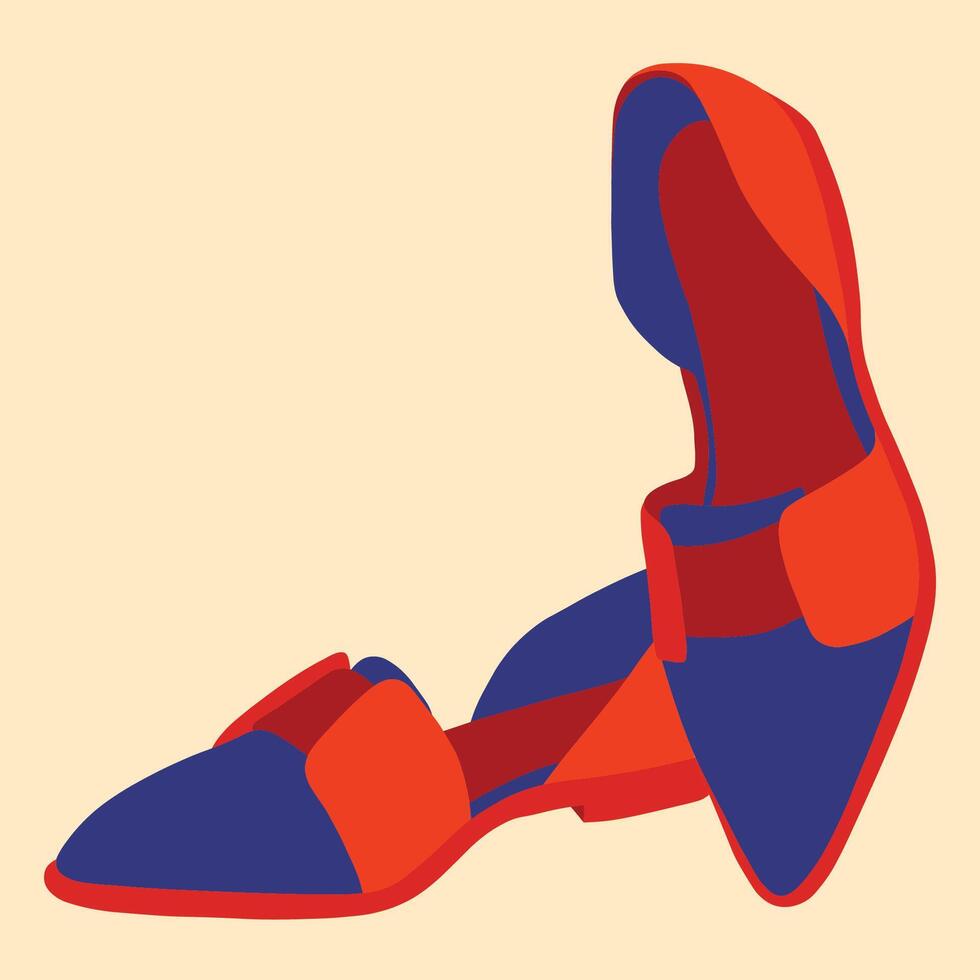 Pointy female sandals vector