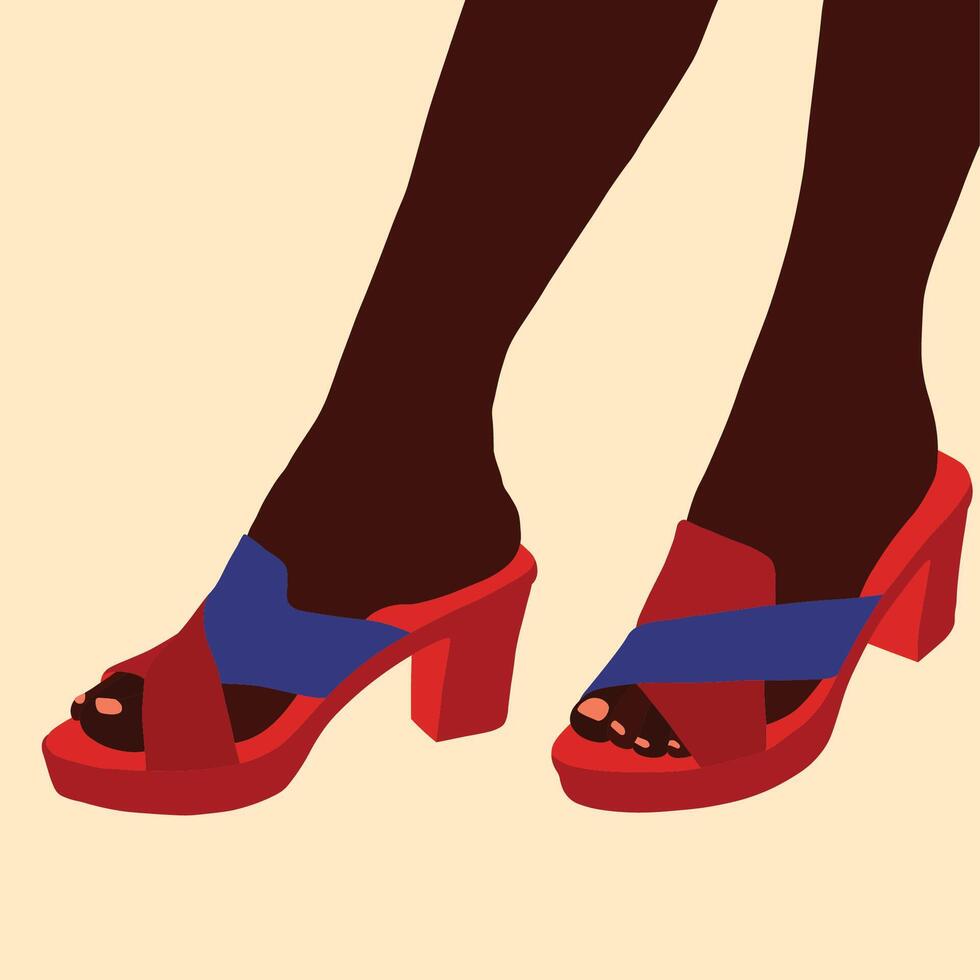 Illustration of simple female sandals vector