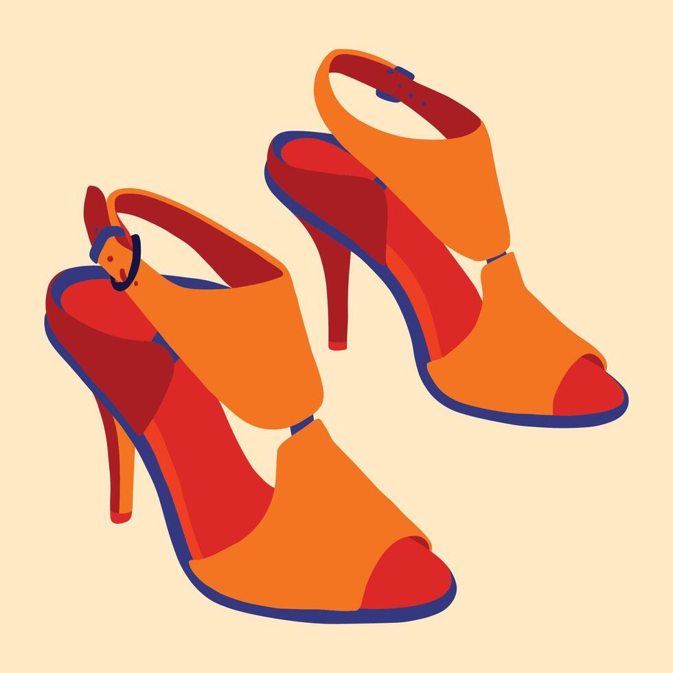 Elegant female heels vector