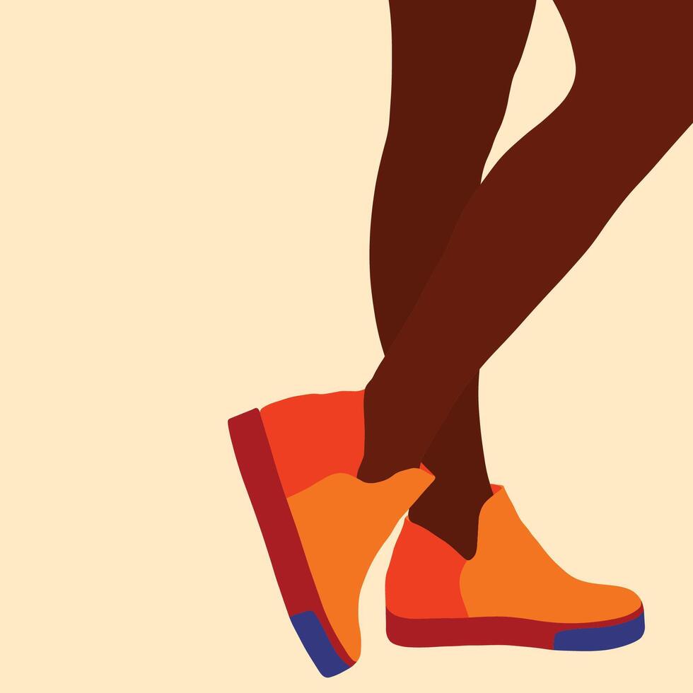 Colorful female sneakers vector
