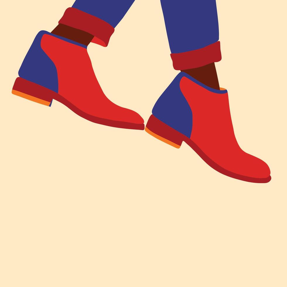 Red female shoes vector