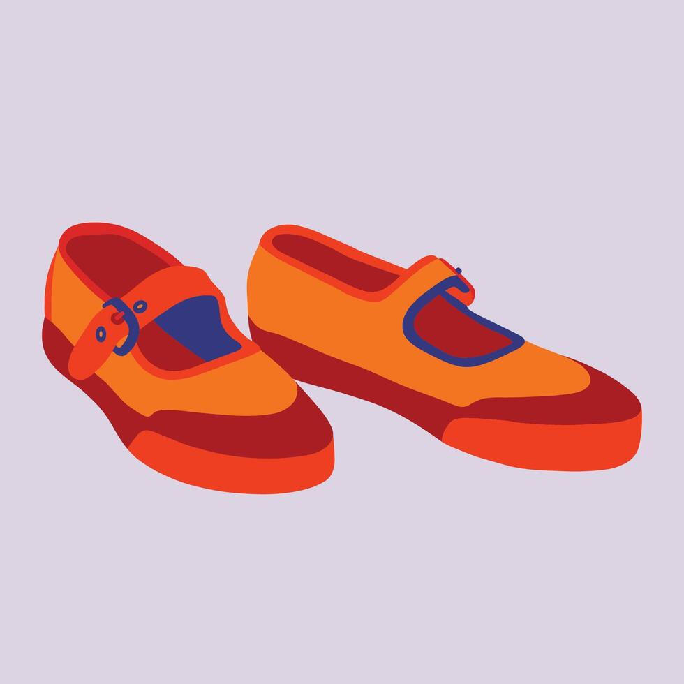 Cute illustration of female shoes vector