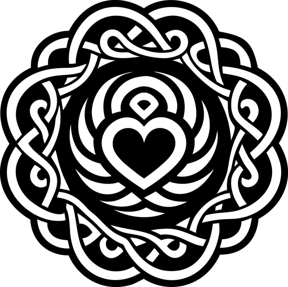 A solid style icon of celtic love symbol vector