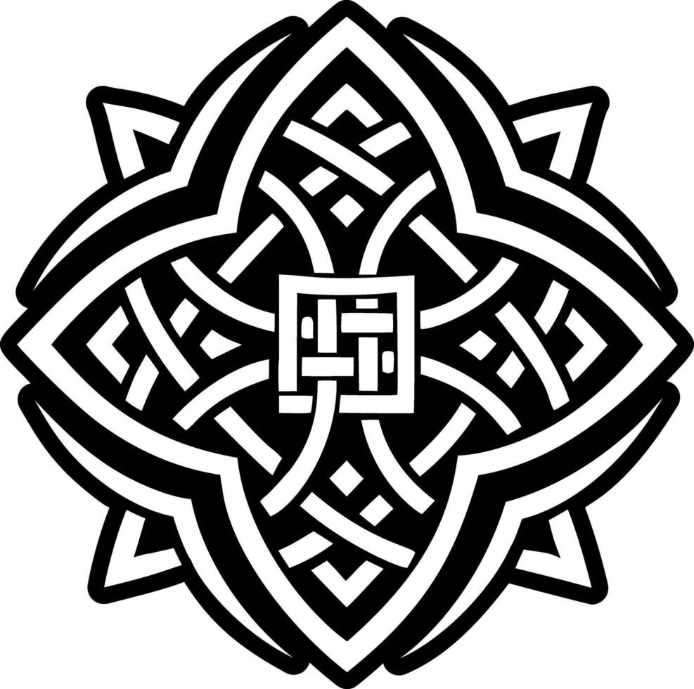 A filled style icon of celtic rune symbol vector