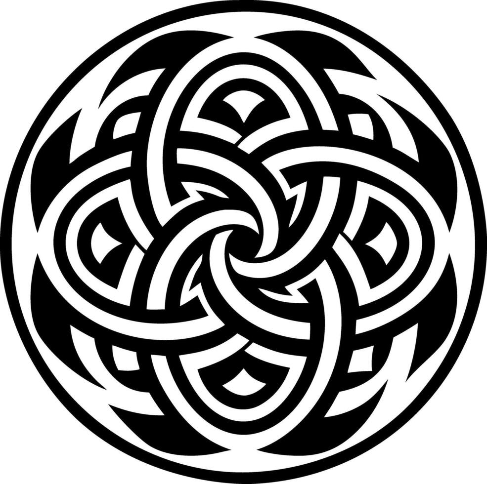 Ornamental knot icon in glyph style vector