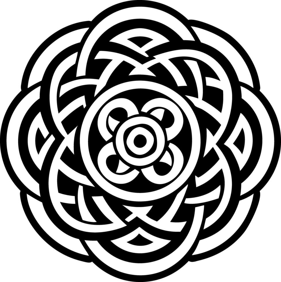 Ritual spiral icon in solid style vector