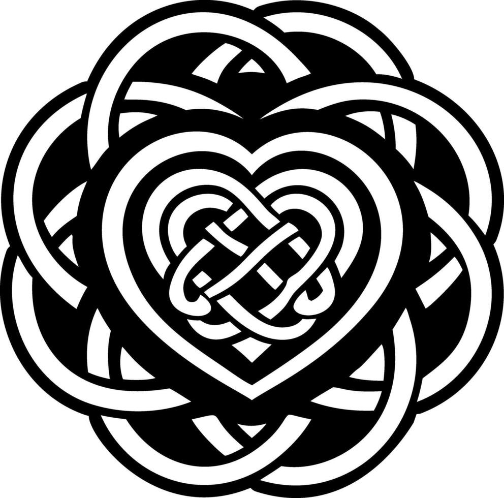 A glyph style icon of sacred knot symbol vector