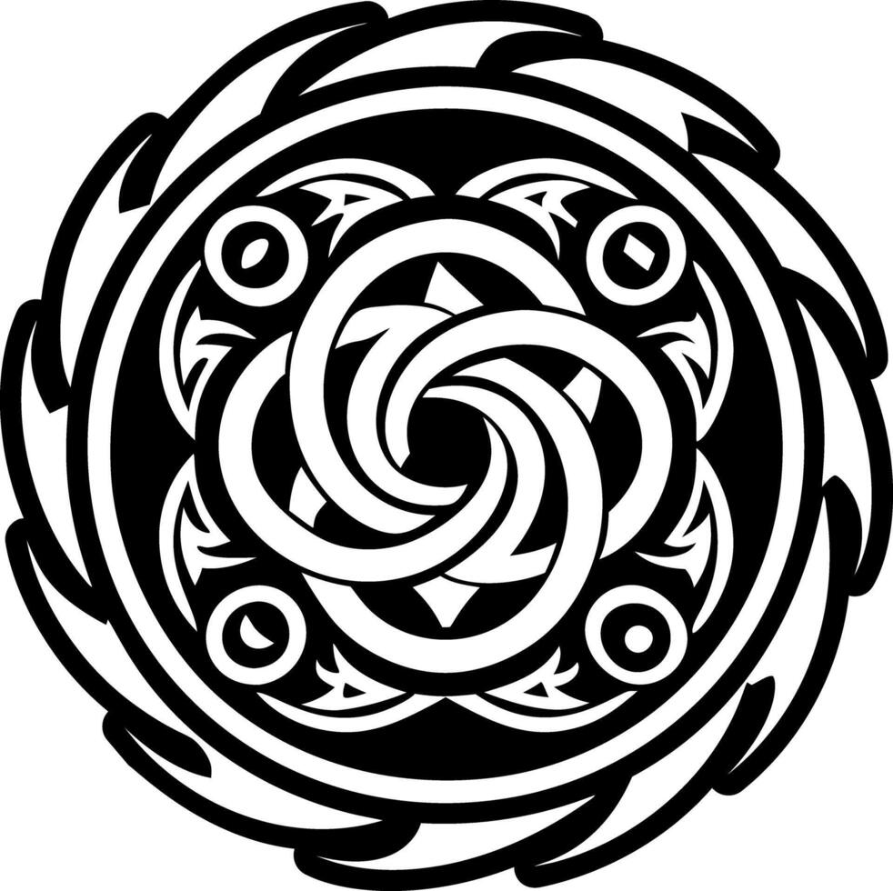 Spiral symbol icon in solid vector