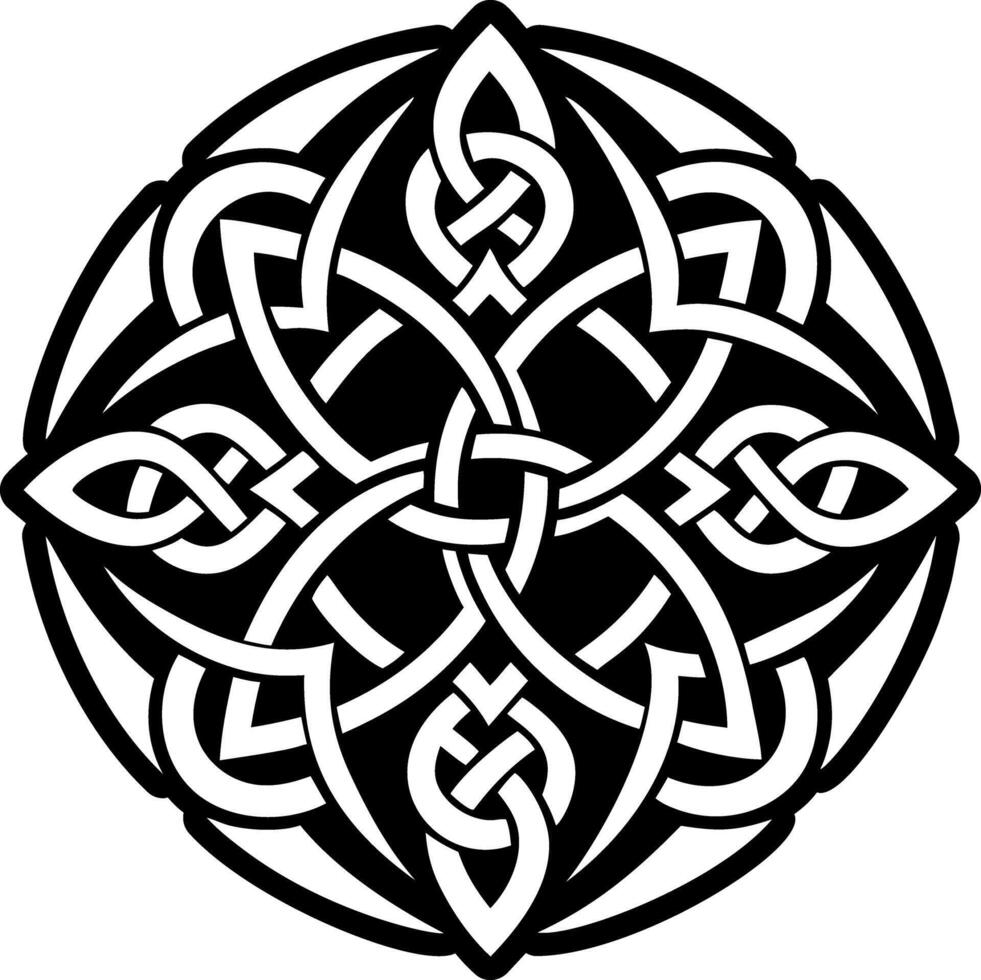 A solid style icon of celtic art symbol vector