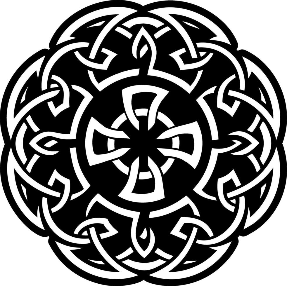 Celtic design icon in filled style vector